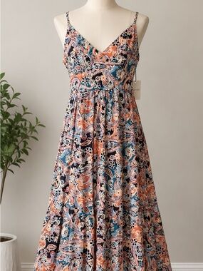 JAPNA Medium Elegant Paisley Print Midi/Maxi Dress
